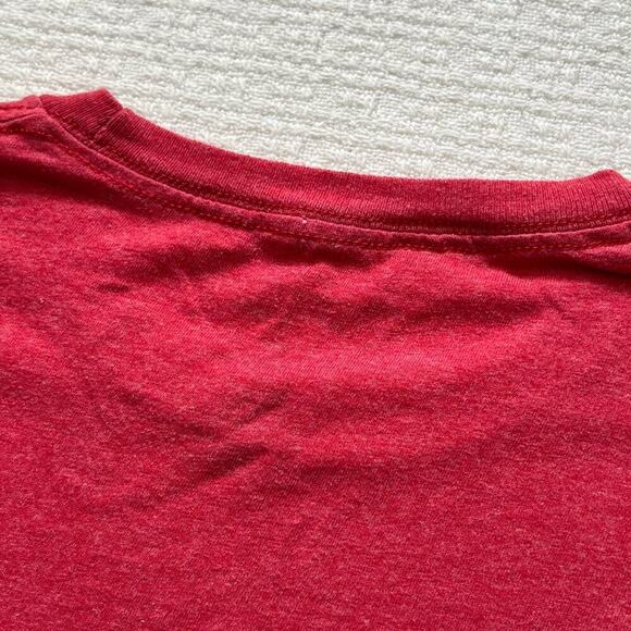 Quiksilver Graphic Tee Medium M Coral Red Short Sleeve Circle Logo - Picture 6 of 7